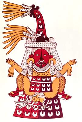 Тласольтеотль.  Рисунок.  XVI в.